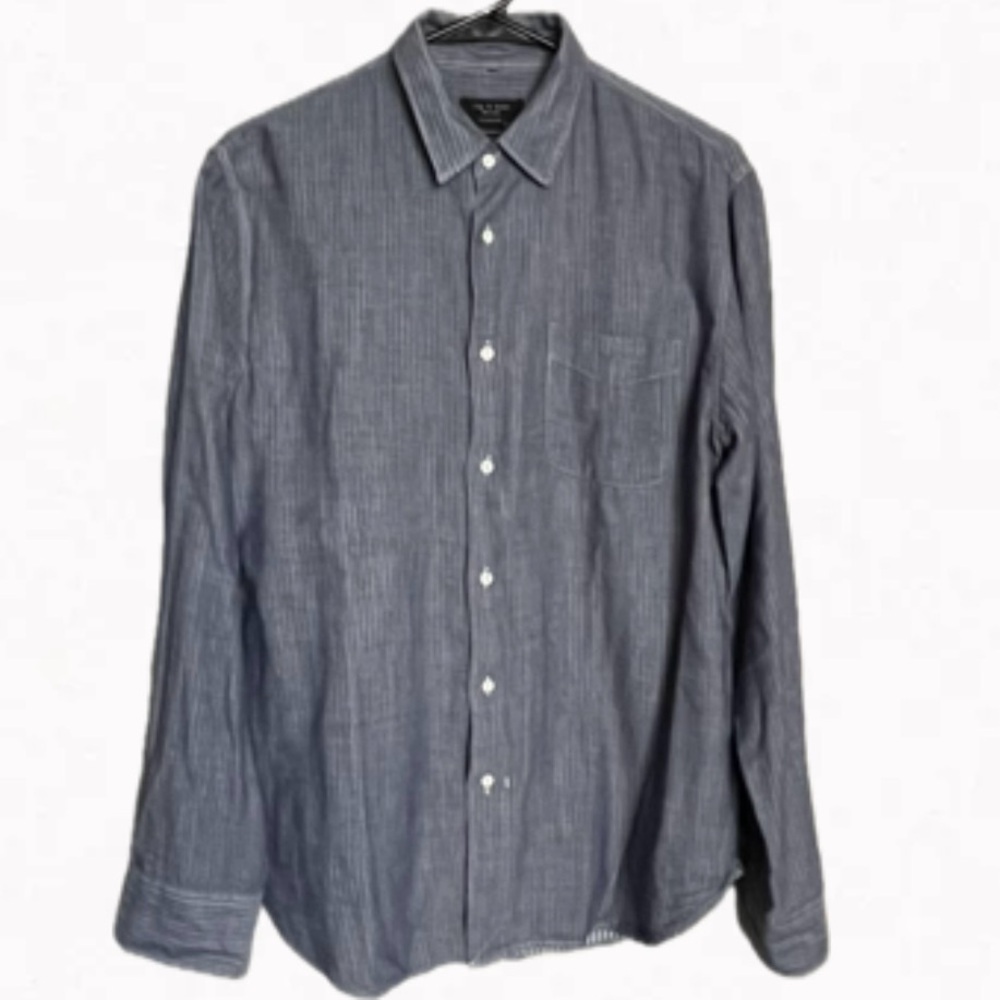 rag & bone Men’s Light Blue Button Down Shirt 100%Cotton Sz M